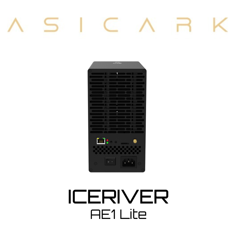 ICERIVER AE1 Lite home silent miner with black grill, optimized for efficient ALEO (zkSNARK algorithm) mining.