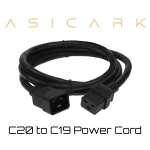 C20 to C19 Power Cable – 16A 250V 2.5mm² Heavy-Duty Cord for Servers, PDU & ASIC Miner