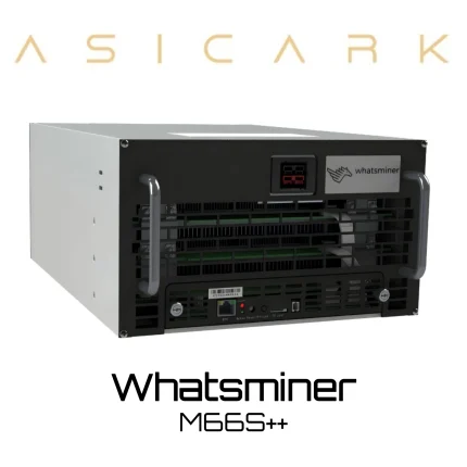 MircoBT Whatsminer M66S++ ASIC miner image for BTC, BCH, and BSV mining, SHA-256 cryptocurrency mining machine