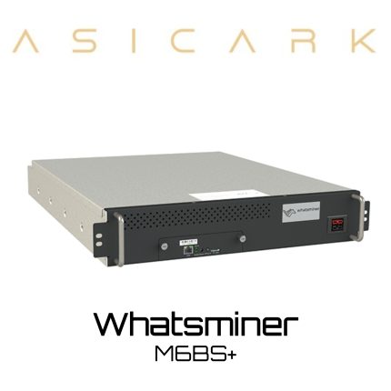 MircoBT Whatsminer M6BS+ ASIC miner image for BTC, BCH, and BSV mining, professional SHA-256 cryptocurrency mining machine