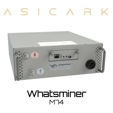 MircoBT Whatsminer M74 ASIC miner image for BTC, BCH, and BSV mining, SHA-256 cryptocurrency mining machine