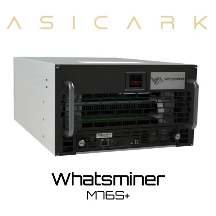 MircoBT Whatsminer M76S+ ASIC miner image for BTC, BCH, and BSV mining, SHA-256 cryptocurrency mining machine