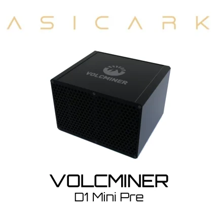 VolcMiner D1 Mini Pre 2.2G ASIC miner image for LTC, DOGE, BELLS, JKC, LKY, and PEP mining, Scrypt cryptocurrency mining machine