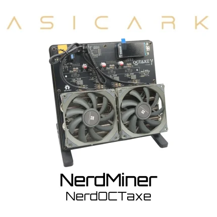 NerdMiner NerdOCTaxe 9.6T compact SHA-256 Bitcoin miner for home and small-scale cryptocurrency mining